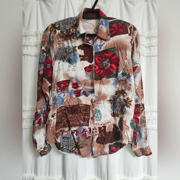 Very vibrant, vintage shirt, size medium? - Picture 1 of 12